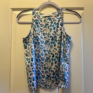 Blue Leopard Print Women's Top